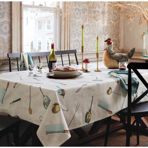 John Derian x Target Kitchen Chef Tablecloth 60” x 104” Cotton/Linen New 2024 - Picture 1 of 10